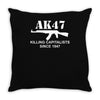 ak47 funny,political,weapons,cool,retro,rude Throw Pillow