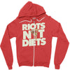 riots not diets Zipper Hoodie