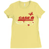 case ih farm butterfly Ladies Fitted T-Shirt