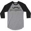 mustache 3/4 Sleeve Shirt