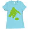 curling Ladies Fitted T-Shirt