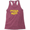 pizza slut funny diet gym workout new Racerback Tank