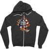 American Flag Q Fire Zipper Hoodie