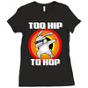 too hip to hop dabbing bunny easter Ladies Fitted T-Shirt