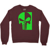 mad engine marvel brand punisher scar glow in the dark Crewneck Sweatshirt