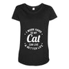 I Work Hard So My Cat Can Live A Better Life Maternity Scoop Neck T-shirt