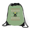 darth vader christmas ugly Drawstring Bags