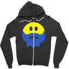bearded smiley face Zipper Hoodie
