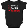 Too Busy Playing Fortnite Baby Bodysuit