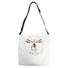 vitruvian robot Adjustable Strap Totes