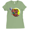 rocket raccoon Ladies Fitted T-Shirt