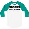 boobies make me smile (2) 3/4 Sleeve Shirt