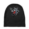 rocket vintage cartoon style Baby Beanies