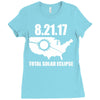 total solar eclipse 2017 Ladies Fitted T-Shirt