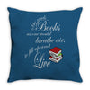 she reads books to live book lover Throw Pillow