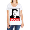 Kim Jong Un Boom Rocketman Ladies Curvy T-Shirt