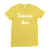 trombone hero funny music Ladies Fitted T-Shirt