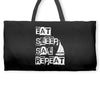 eat sleep sail repeat Weekender Totes