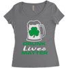 drunk lives matter Women's Triblend Scoop T-shirt