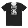 love whiskey and camping! All Over Women's T-shirt