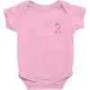 breast cancer ribbon survivor pocket Baby Bodysuit