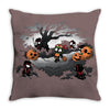 oblivious ninja trick or treat Throw Pillow