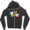 vector gamer boxing Zipper Hoodie