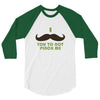 mustache pinch 3/4 Sleeve Shirt