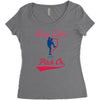 keep calm and pitch on Women's Triblend Scoop T-shirt