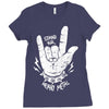 stand for heavy metal Ladies Fitted T-Shirt