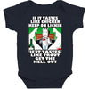 if it tastes like chicken, funny rude ideal birthday present Baby Bodysuit