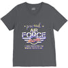 military, women's proud air force mom of her military son u V-Neck Tee