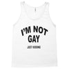 i'm not gay just kidding Tank Top
