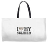 i love my soldier hunter camouflage Weekender Totes