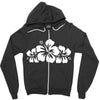 hawaiian flower Zipper Hoodie