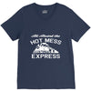 all aboard hot mess express train V-Neck Tee