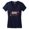 Floral Baby Bear Women's V-Neck T-Shirt