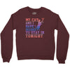 my cat and i stay in tonight Crewneck Sweatshirt