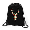 christmas deer Drawstring Bags