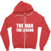 the man the legend funny Zipper Hoodie