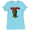 zombie brains Ladies Fitted T-Shirt
