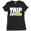 funny trip advisor Ladies Fitted T-Shirt
