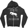 j'peux pas j'ai &eacute;quitation blc Zipper Hoodie
