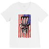 july 4th skull V-Neck Tee