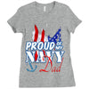 navy dad Ladies Fitted T-Shirt
