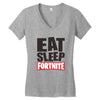 EAT SLEEP FORTNITE Women's V-Neck T-Shirt