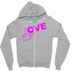 fuck love party Zipper Hoodie