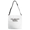 real men make girls Adjustable Strap Totes