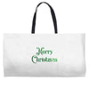 merry christmas green glitter Weekender Totes