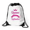 queens are born in september Drawstring Bags